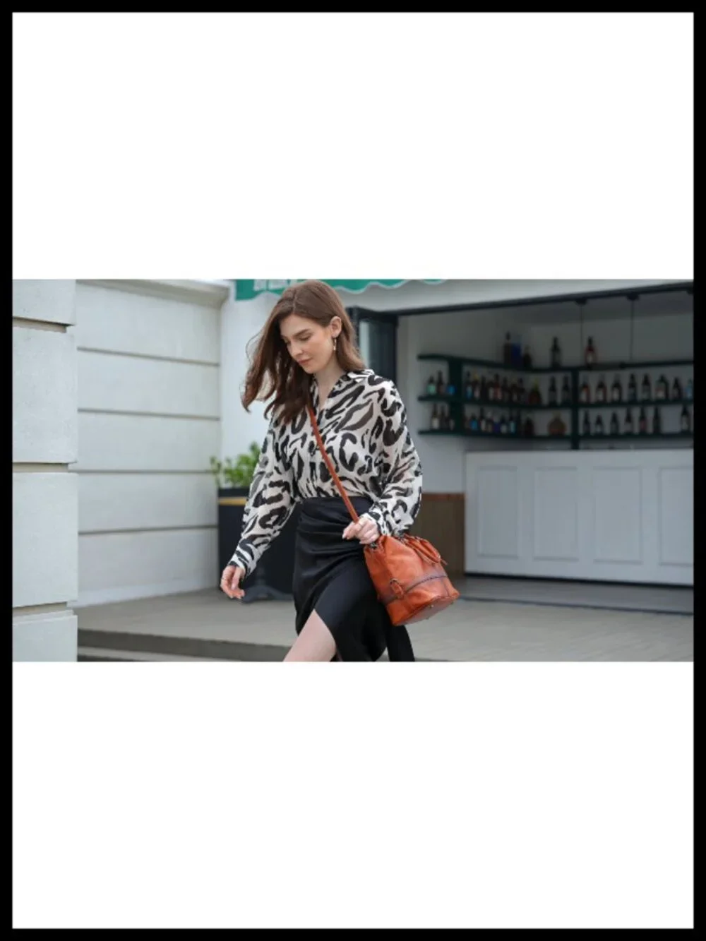 Top-Grain Leather Satchel Tote with Detachable Strap for Women